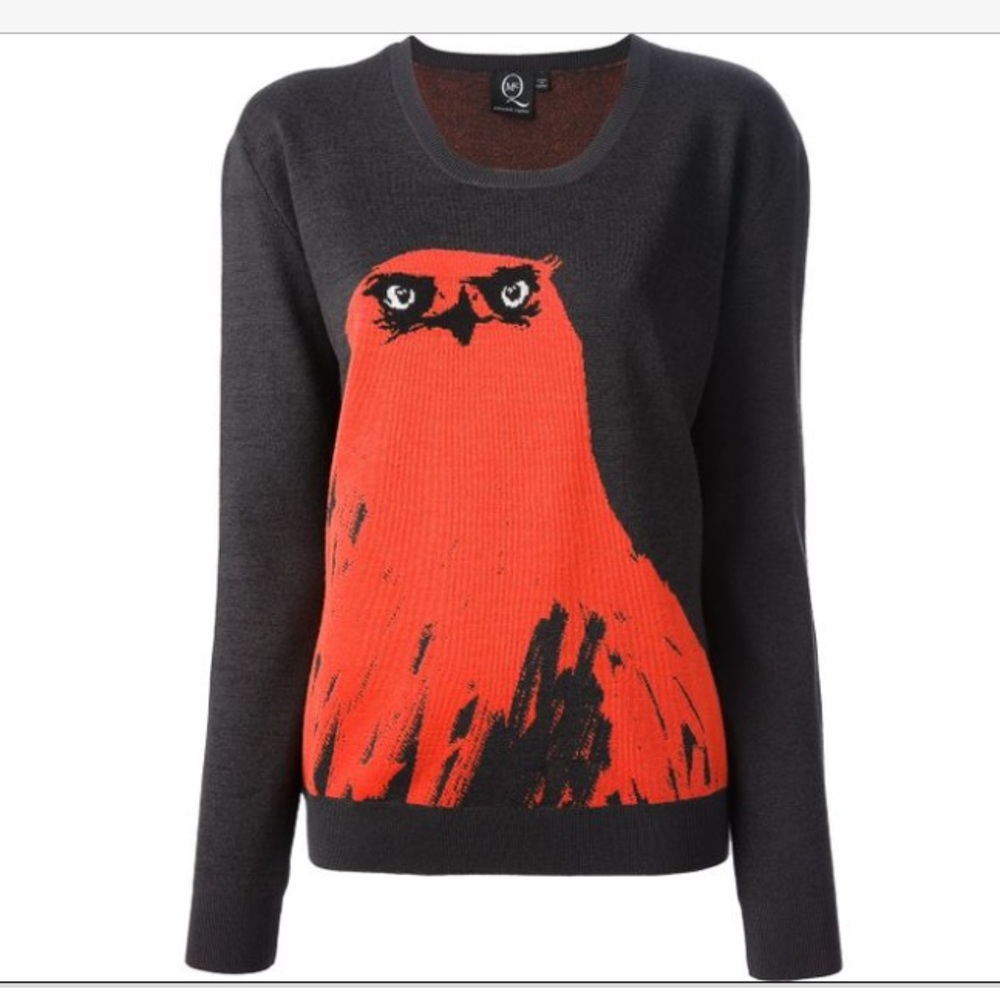 Alexander McQueen Wool Blend Owl Sweater